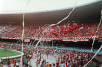 Partido de fútbol en el estadio Maracaná de Río de Janeiro
