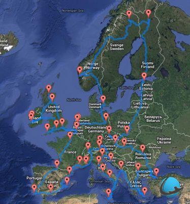 Here is the ideal road trip to discover Europe