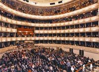 Mozart concert in the Vienna State Opera House in traditional costumes