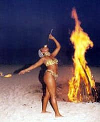 Bahamas-style bonfire on Freeport Beach