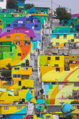 Graffiti gigante transforma una favela mexicana