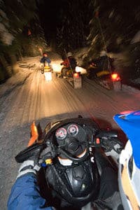 Fondue de motos de nieve