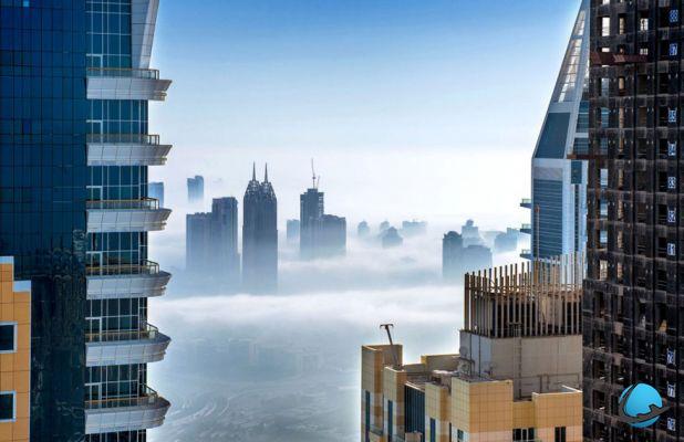 Fotos perturbadoras de Dubai nas nuvens