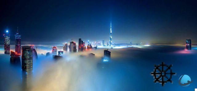 Fotos perturbadoras de Dubai nas nuvens