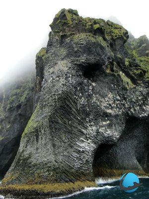 Una roca asombrosa en forma de elefante.