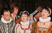 Medieval banquet and torchlight entertainment in London