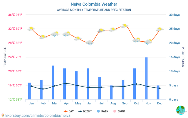 Climate in Neiva: when to go