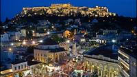 Tour nocturno a pie por Atenas para grupos pequeños con cena