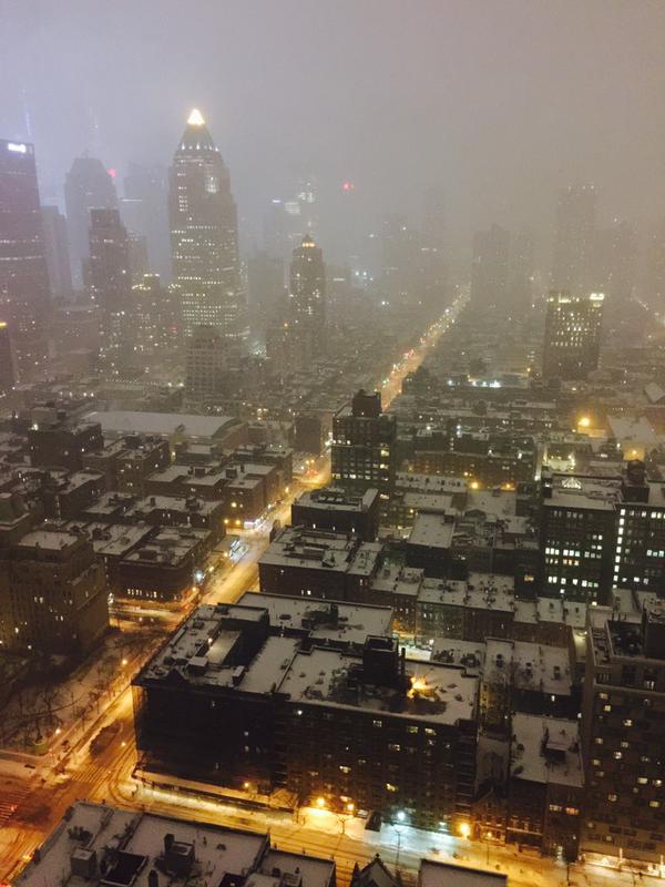 As melhores fotos da tempestade de neve em Nova York