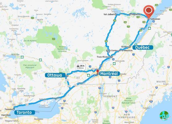 Itinerario para un viaje por carretera de 2 semanas en el este de Canadá