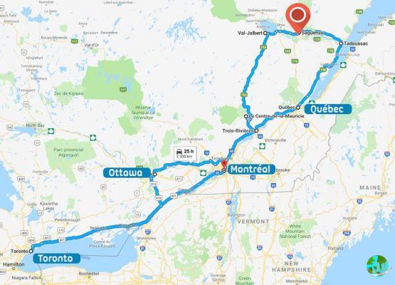 Itinerario para un viaje por carretera de 2 semanas en el este de Canadá