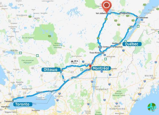 Itinerary for a 2 week road trip in Eastern Canada