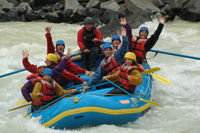 Freshwater rafting on the Kicking Horse River